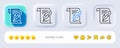 Feather signature line icon. Copywriting sign. Neumorphic buttons. Vector