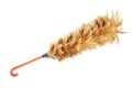 Feather soft duster with plastic handle.