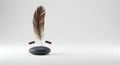 Feather, Stone, and Minimalism Royalty Free Stock Photo