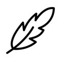 Feather thin line icon