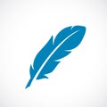 Feather vector icon Royalty Free Stock Photo