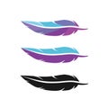 Feather vector icon illustration