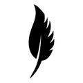 Feather vector icon. feather symbol illustration. Royalty Free Stock Photo