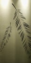 feather wall paper in interior design