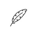 Feather, write line icon