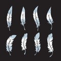 Vector feather icons set Royalty Free Stock Photo