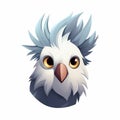 Elegant Concept Art Of A Blue-haired Cockatiel With Soft Gradients