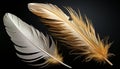 Feathered elegance in nature flight, a symbol of romance generated by AI Royalty Free Stock Photo