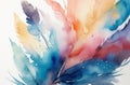 Feathered Elegance: Watercolor Abstract Background.