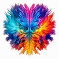 Feathered Heart A Vibrant And Interactive Artwork With Intricate Symmetrical Design