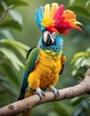 Feathered Mimicry Magic: The Parrot\'s High-Res Humor Extravaganza