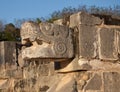 Feathered Serpent of Chichen Itza in Mexico Royalty Free Stock Photo