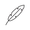 Featherline in Thin line black color. flat simple vector symbols illustration Royalty Free Stock Photo
