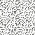 Feathers seamless pattern