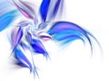 Feathery blue fractal flower