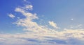 Feathery clouds on the blue sky. Royalty Free Stock Photo