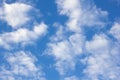 Feathery clouds in the blue sky