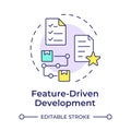 Feature-driven development multi color concept icon Royalty Free Stock Photo
