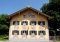 Feature facade of house in Oberammergau in Bavaria (Germany)