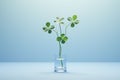 Feature a minimalist representation of a clover