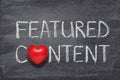 Featured content heart