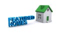 Featured homes on white Royalty Free Stock Photo