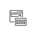 Featured Snippet line icon Royalty Free Stock Photo