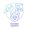 Featured snippets blue gradient concept icon
