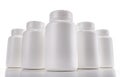 Generic White Supplement Bottles - Featured Royalty Free Stock Photo