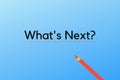 What is next text written on blue paper Royalty Free Stock Photo