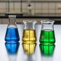 Features a blurred laboratory setting, suggesting a science experimen Royalty Free Stock Photo