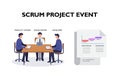 An illustration showcasing an event within the Scrum project management framework.