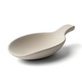 It features an oval-shaped bowl and an extended handle, slightl Royalty Free Stock Photo
