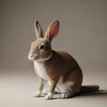 Features. The rabbit s proportions and posture are accurately Royalty Free Stock Photo