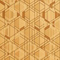 Features a repeating design of interlocking cubes and lines in shades Royalty Free Stock Photo
