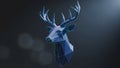 Features a stylized deer head composed of geometric low poly Royalty Free Stock Photo