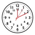 It features three red hands indicating the time as approximately 11 10 45 Royalty Free Stock Photo