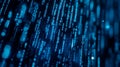 Featuring a binary data tunnel with a blue background and a wormhole background of binary data, this binary data tunnel Royalty Free Stock Photo