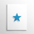 Featuring a blue five-pointed star centrally placed, casting a Royalty Free Stock Photo