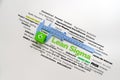 A cloud of words and terms relating Lean Sigma Royalty Free Stock Photo