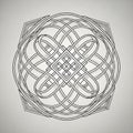 Featuring a complex, symmetrical pattern with loops and interwoven Royalty Free Stock Photo