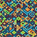 Featuring interlocking shapes and vibrant colors, including green, blue, Royalty Free Stock Photo