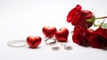 featuring a love-themed jewelry display in images.AI Generated