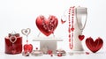 featuring a love-themed jewelry display in images.AI Generated