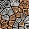 Featuring metallic, three-dimensional shapes in silver and bronze Royalty Free Stock Photo