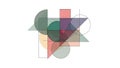 Featuring overlapping shapes including circles squares triangles and Royalty Free Stock Photo