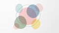 Featuring overlapping translucent circles in pastel shades of pink blue Royalty Free Stock Photo