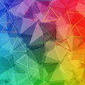 Featuring overlapping translucent triangles in a spectrum of Royalty Free Stock Photo