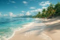 Featuring a  panoramic view of a beach in the southpacific, high quality, high resolution Royalty Free Stock Photo