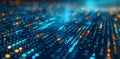 Featuring random code and a binary data matrix illustration, this program code background depicts binary data and Royalty Free Stock Photo